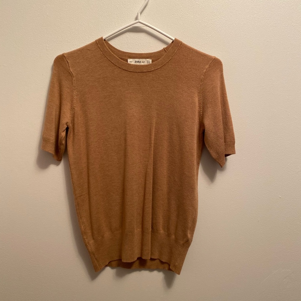 Zara shirt sleeve sweater shirt